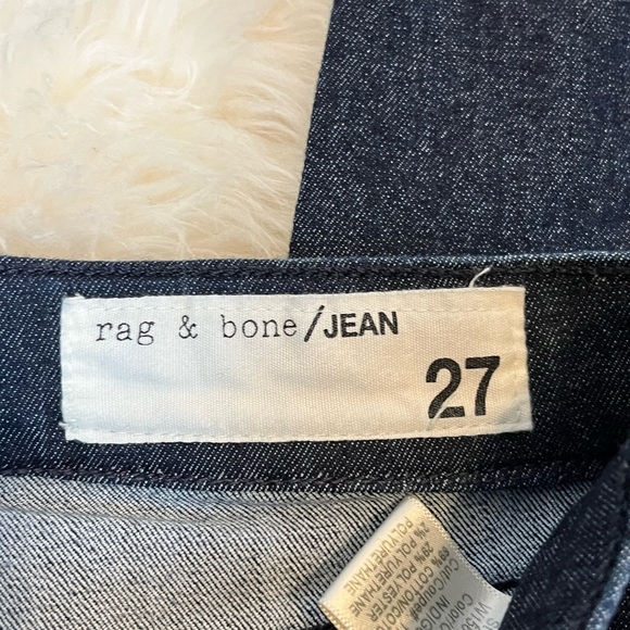 High Waisted Rag & Bone Cigarette Jean in Dark Wash (petite) - Picture 2 of 5